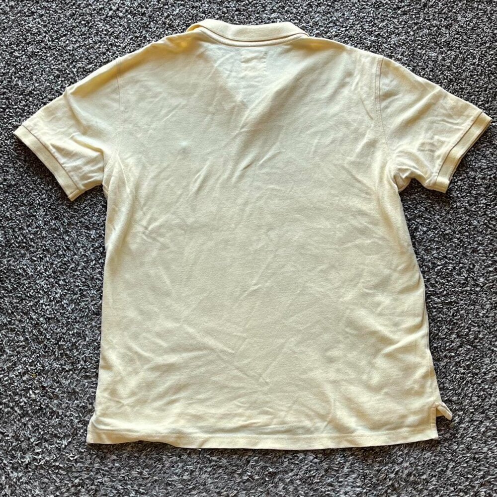 Vintage J Crew Oarsman Polo Mens Large Yellow Classic Cotton Coastal Dad Polo - Picture 3 of 5
